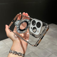 📲 SentimentvalueTM Dual-Bracket Electroplated High-Transparency Cell Phone Case (With Lens Film)