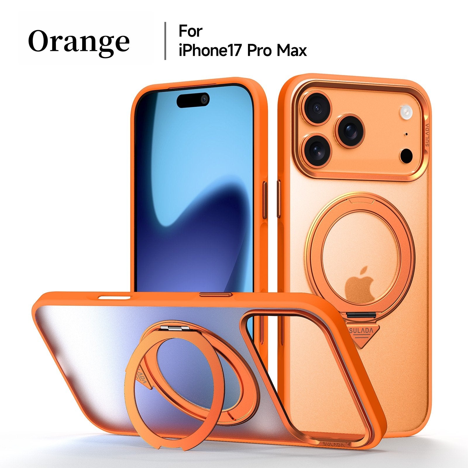 [Made for iPhone 17 Series]Skin-friendly 360° rotating stand case for iPhone 17 series