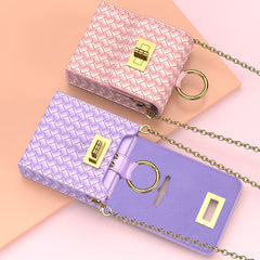 Mini crossbody personalized woven pattern small bag with chain, suitable for Galaxy Z Flip 3/Galaxy Z Flip 4/Galaxy Z Flip 5/Galaxy Z Flip 6