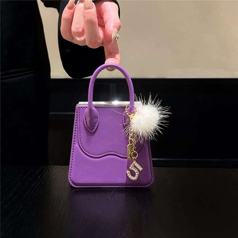 Leather Handbag Phone Case for Galaxy Z Flip 3/Galaxy Z Flip 4/Galaxy Z Flip 5