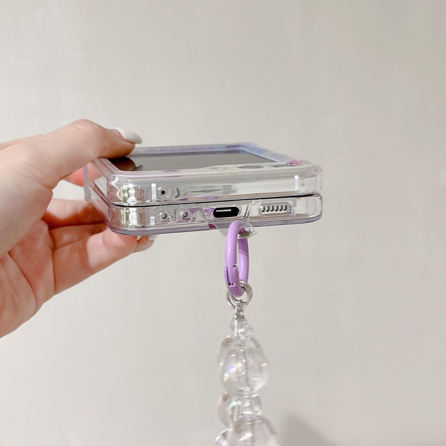 Rendered purple star phone case for Galaxy Z Flip 3/Galaxy Z Flip 4/Galaxy Z Flip 5/Galaxy Z Flip 6