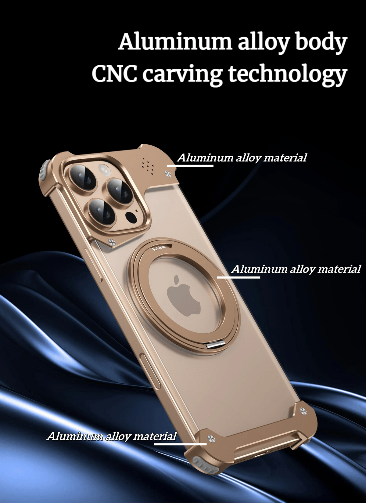 Magnetic Metal 360° Rotating Bracket Case Suitable For iPhone 16/15/14/13 Series