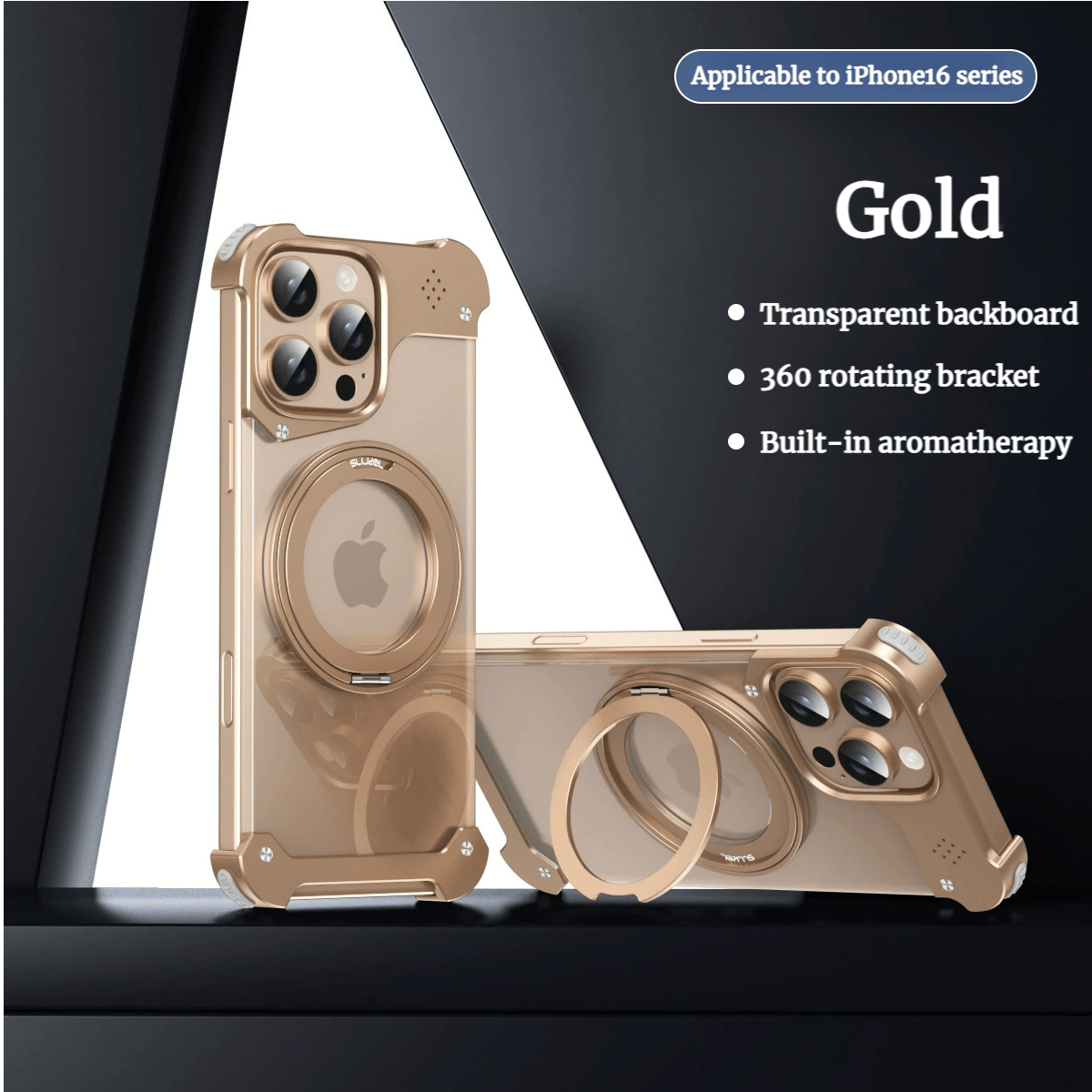 Magnetic Metal 360° Rotating Bracket Case Suitable For iPhone 16/15/14/13 Series