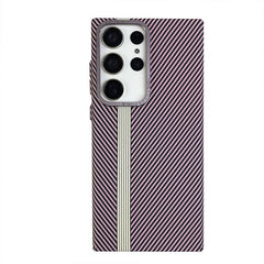Fiber-textured magnetic drop-proof mobile phone case, suitable for Galaxy S24/S23/S22 series [Built-in magnetic suction]