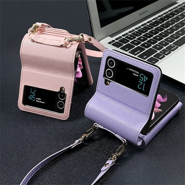Cross pattern wallet case for Galaxy Z Flip 3/Galaxy Z Flip 4/Galaxy Z Flip 5/Galaxy Z Flip 6