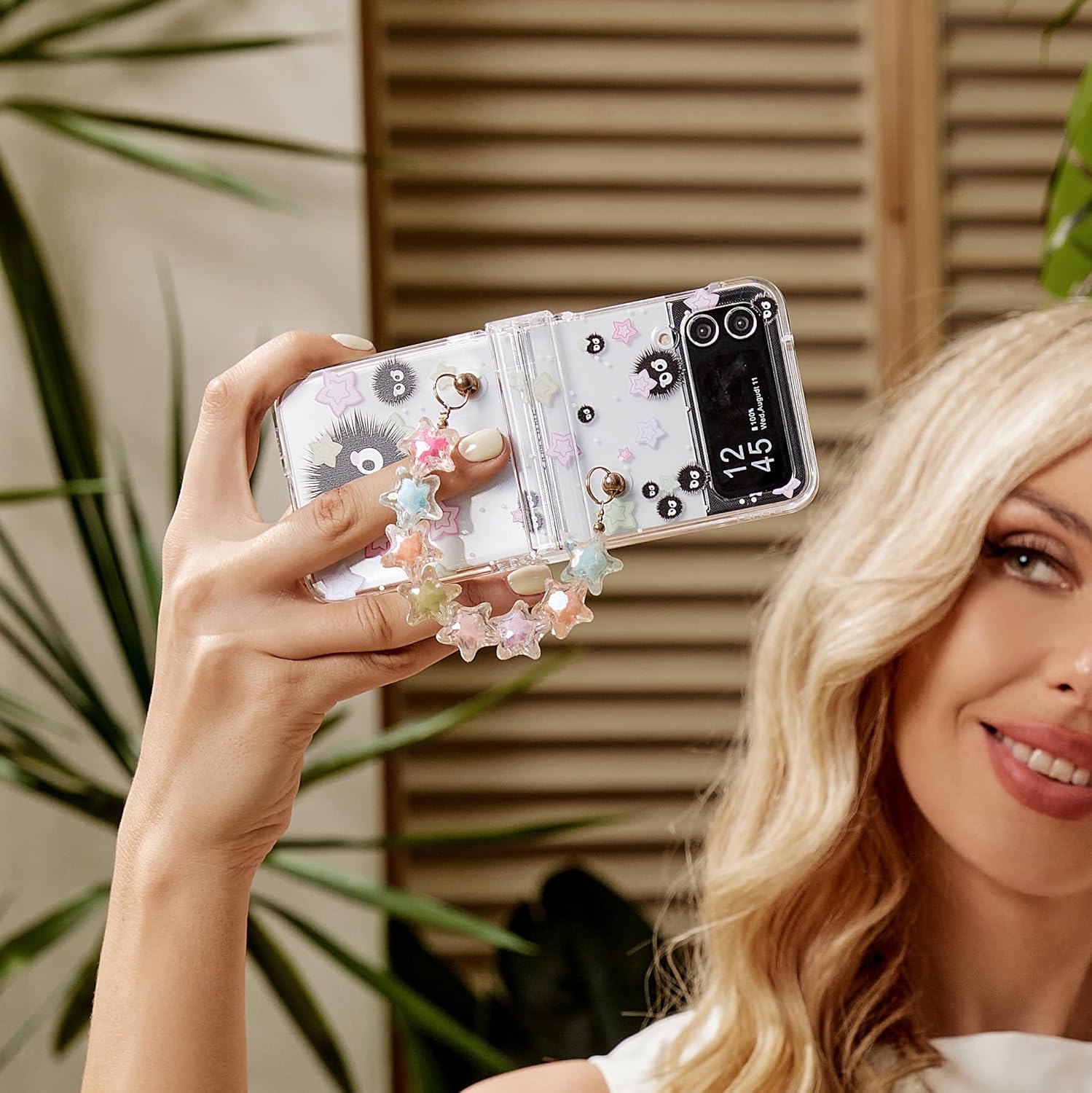 Cute Cartoon Briquettes Phone Case For Galaxy Z Flip 3 / Galaxy Z Flip 4 / Galaxy Z Flip 5 / Galaxy Z Flip 6