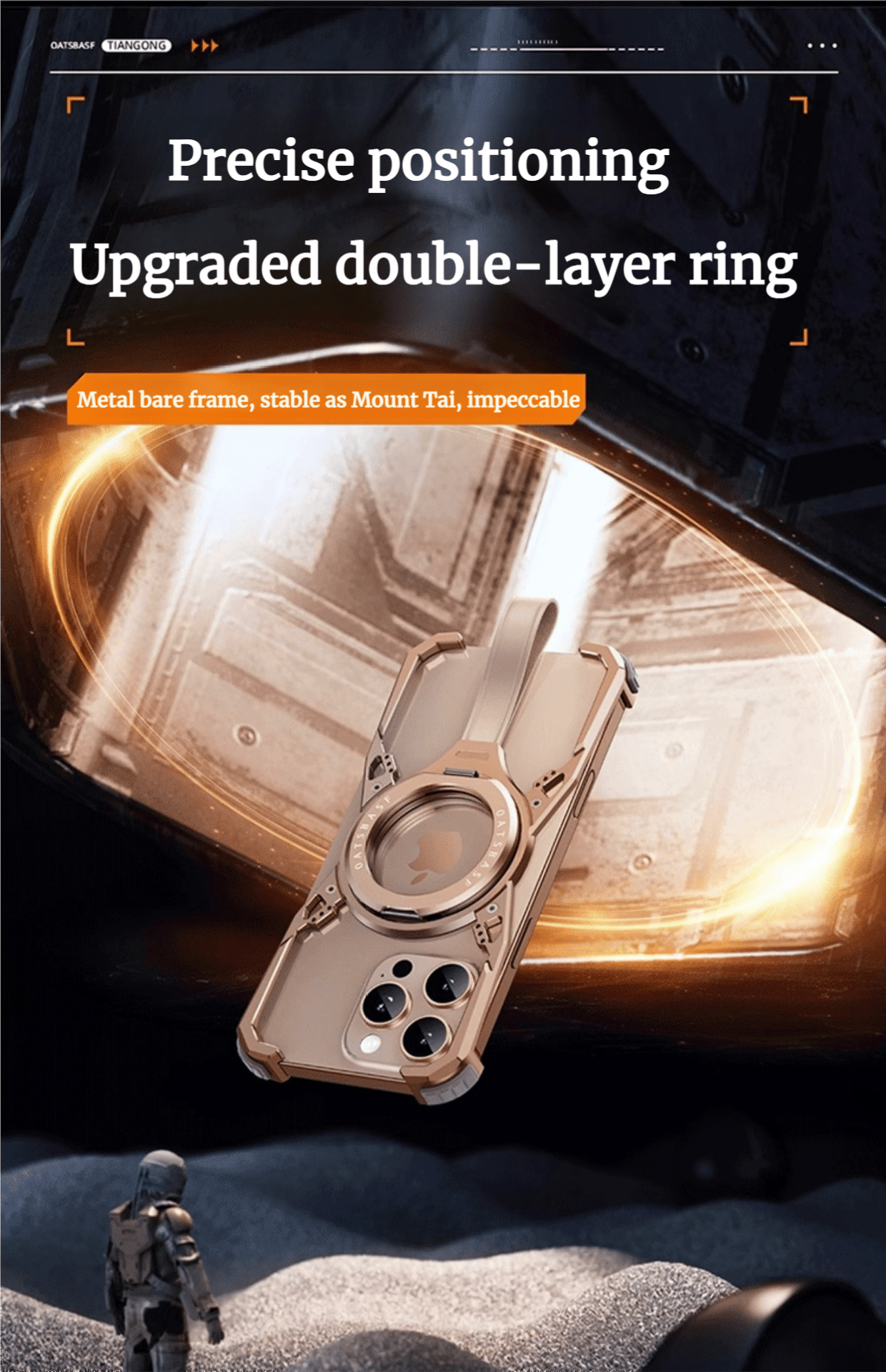 SentimentvalueTM Metal magnetic 360° Bracket Mobile Phone Case Suitable For iPhone 16 Pro/ iPhone 16 ProMax