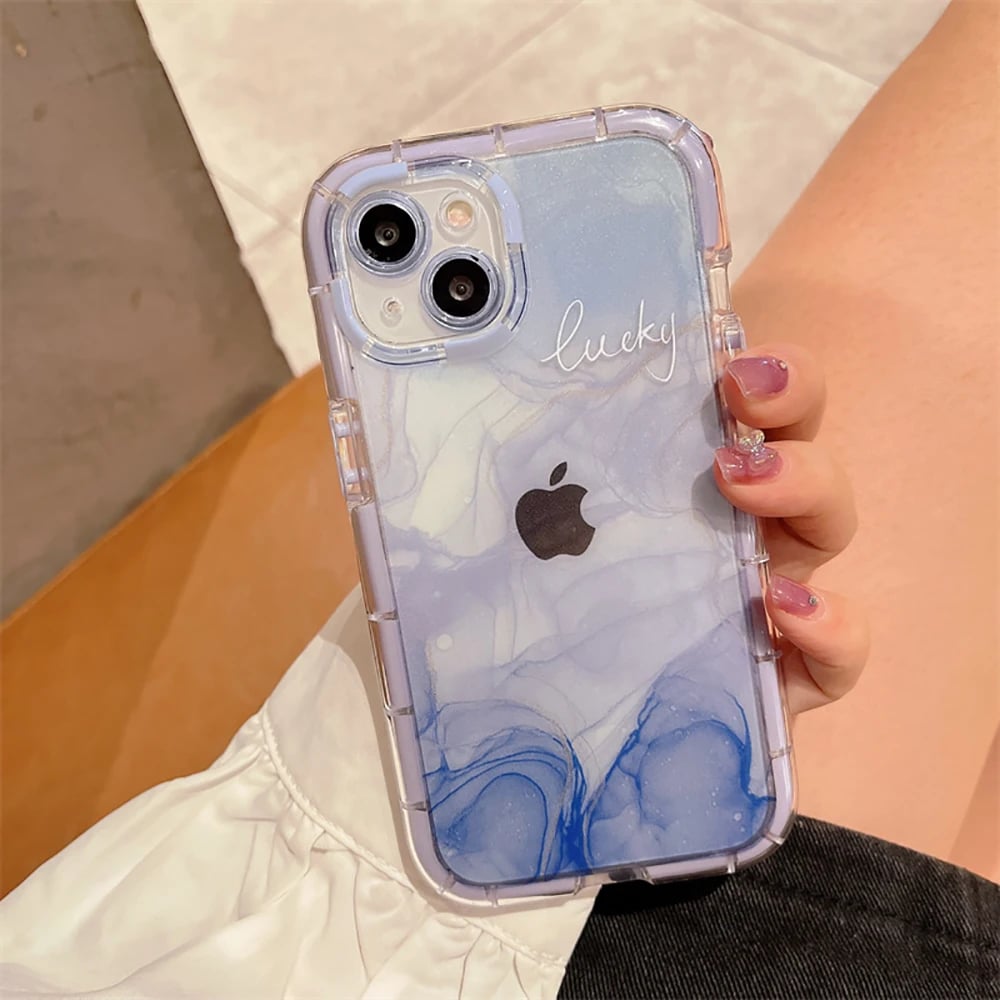 Ins style artistic ink painting mobile phone case for iPhone, anti-fall and fashionable