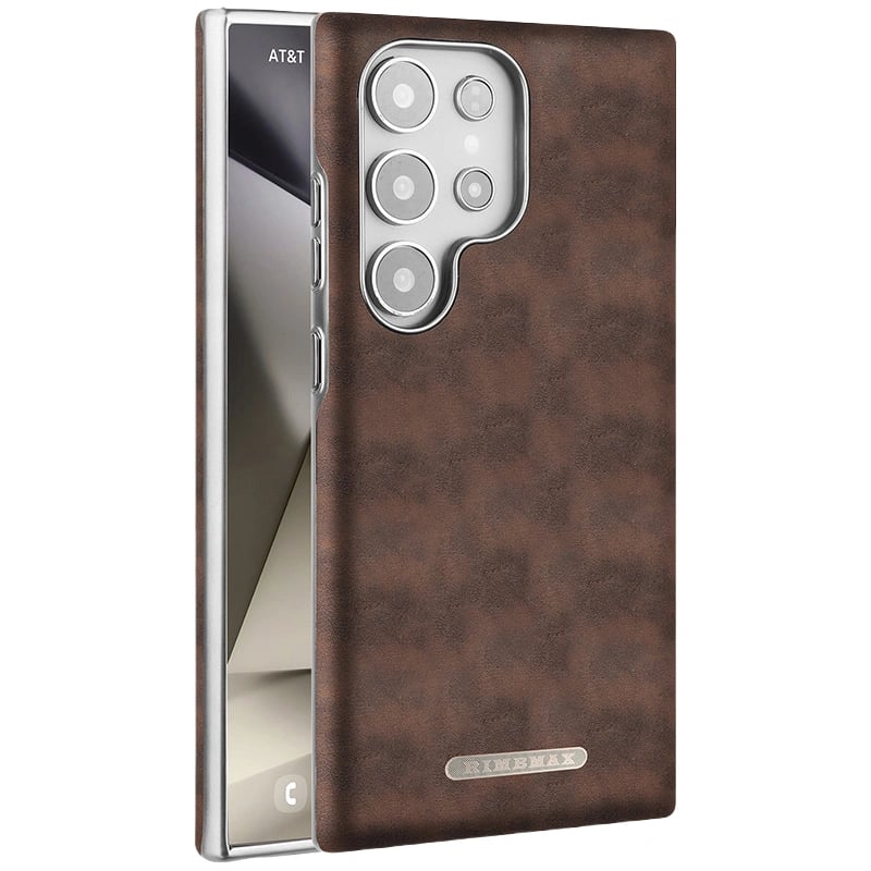 High-end Wax Pattern Business Anti-fall Leather Case With Built-in Magnetic Suction For Samsung Galaxy S25 S24 S23 Series