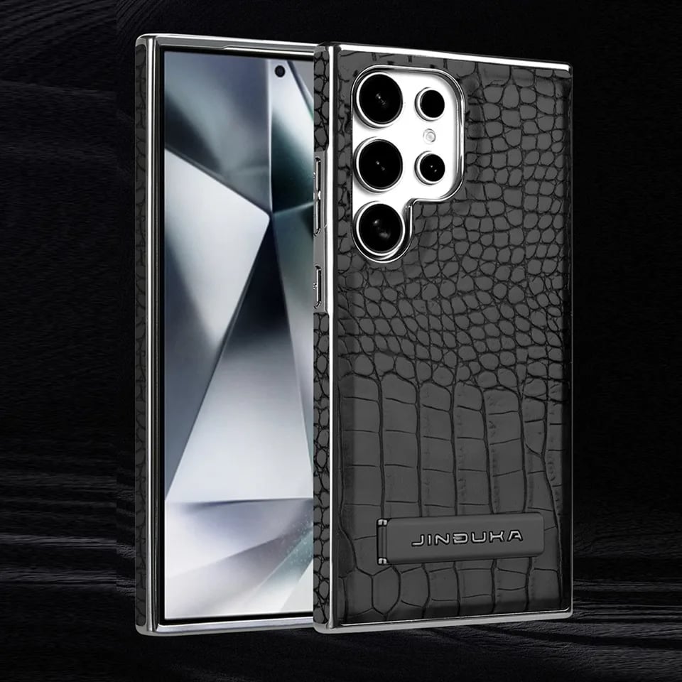 SentimentvalueTM Leather Phone Case, Premium Crocodile Leather Texture Magnetic Stand Phone Case For Samsung Galaxy S25 S24 S23 Series