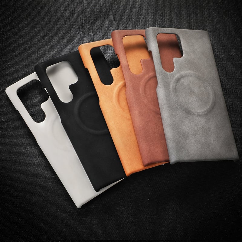 Leather Magnetic Ultra-thin Sweat-proof Phone Case For Samsung Galaxy S23 S24 Ultra