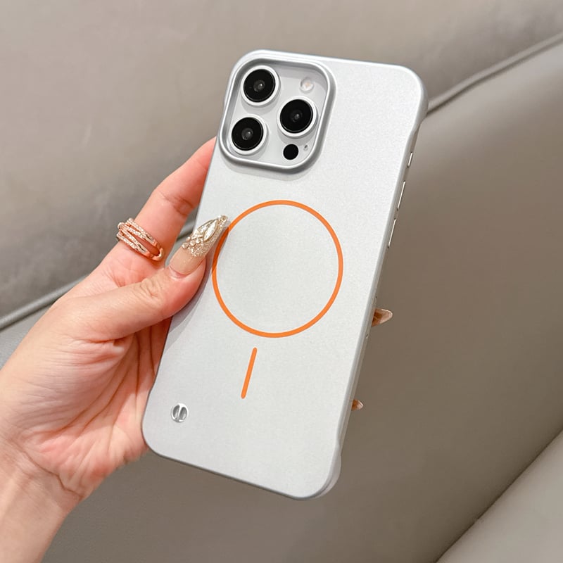 SentimentvalueTM Ultra-thin Frosted Borderless Magnetic Thin Ring Mobile Phone Case Suitable For iPhone 16/15/14/13/12 Series