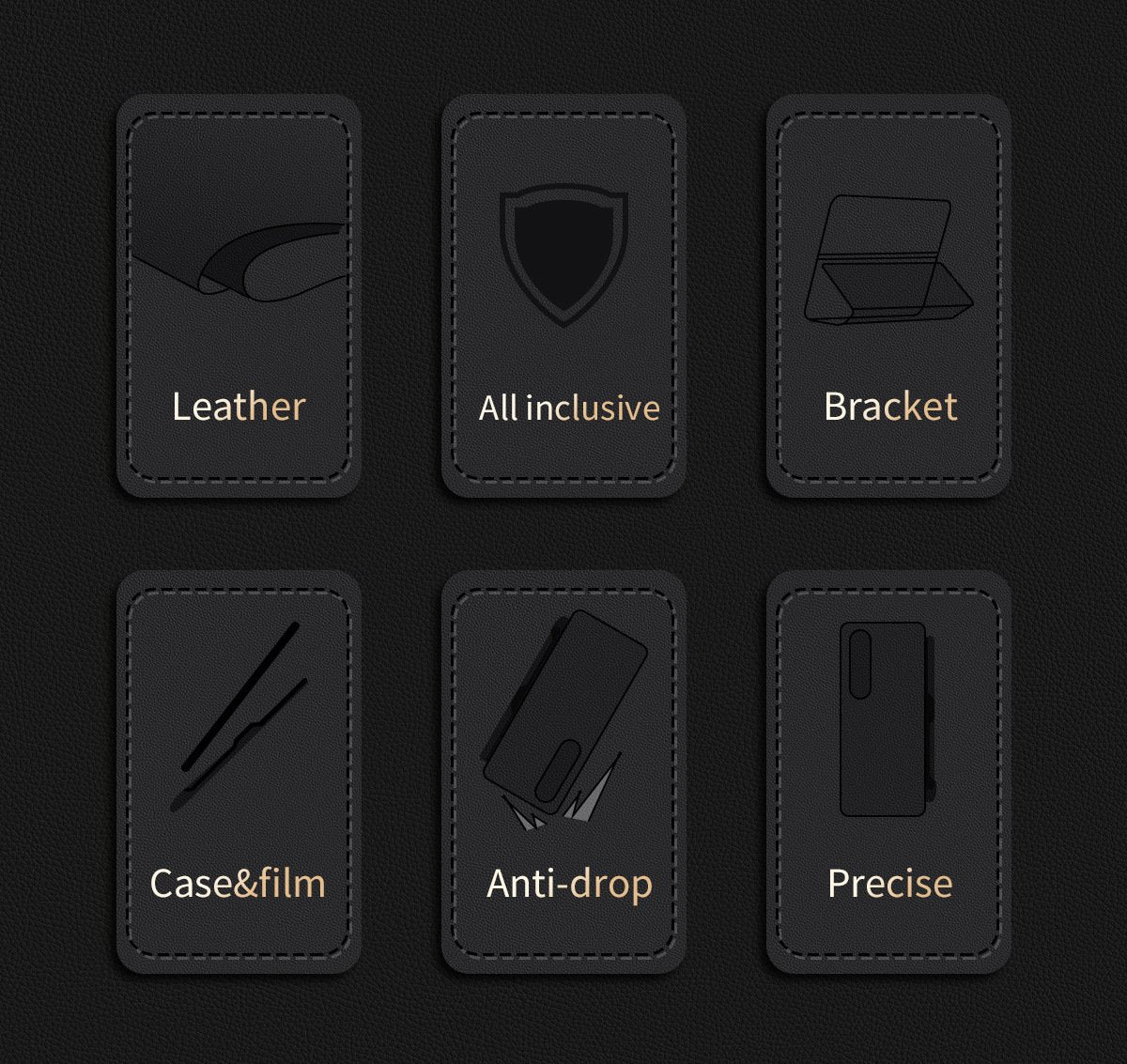 For Galaxy Z Fold 3/Galaxy Z Fold 4/Galaxy Z Fold 5/Galaxy Z Fold 6, the Flip Stand Case with Pen Slot