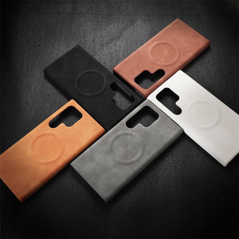Leather Magnetic Ultra-thin Sweat-proof Phone Case For Samsung Galaxy S23 S24 Ultra
