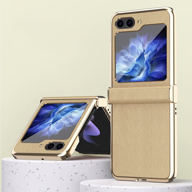 Galaxy Z Flip 3/Galaxy Z Flip 4/Galaxy Z Flip 5 | Luxurious Leather Case