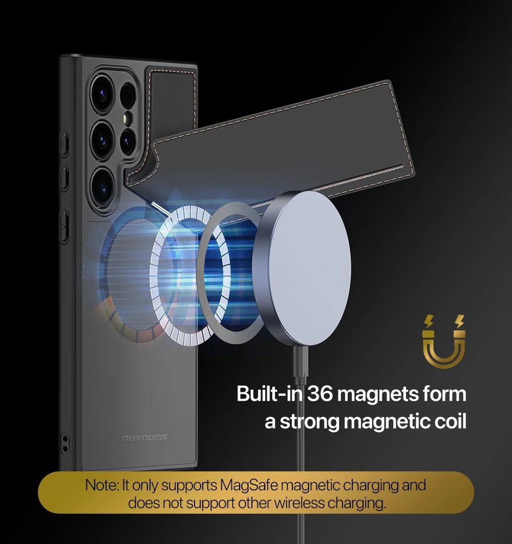 3 in 1 Magnetic Case For Samsung S24 S25 Ultra Case Phone Stand Wallet