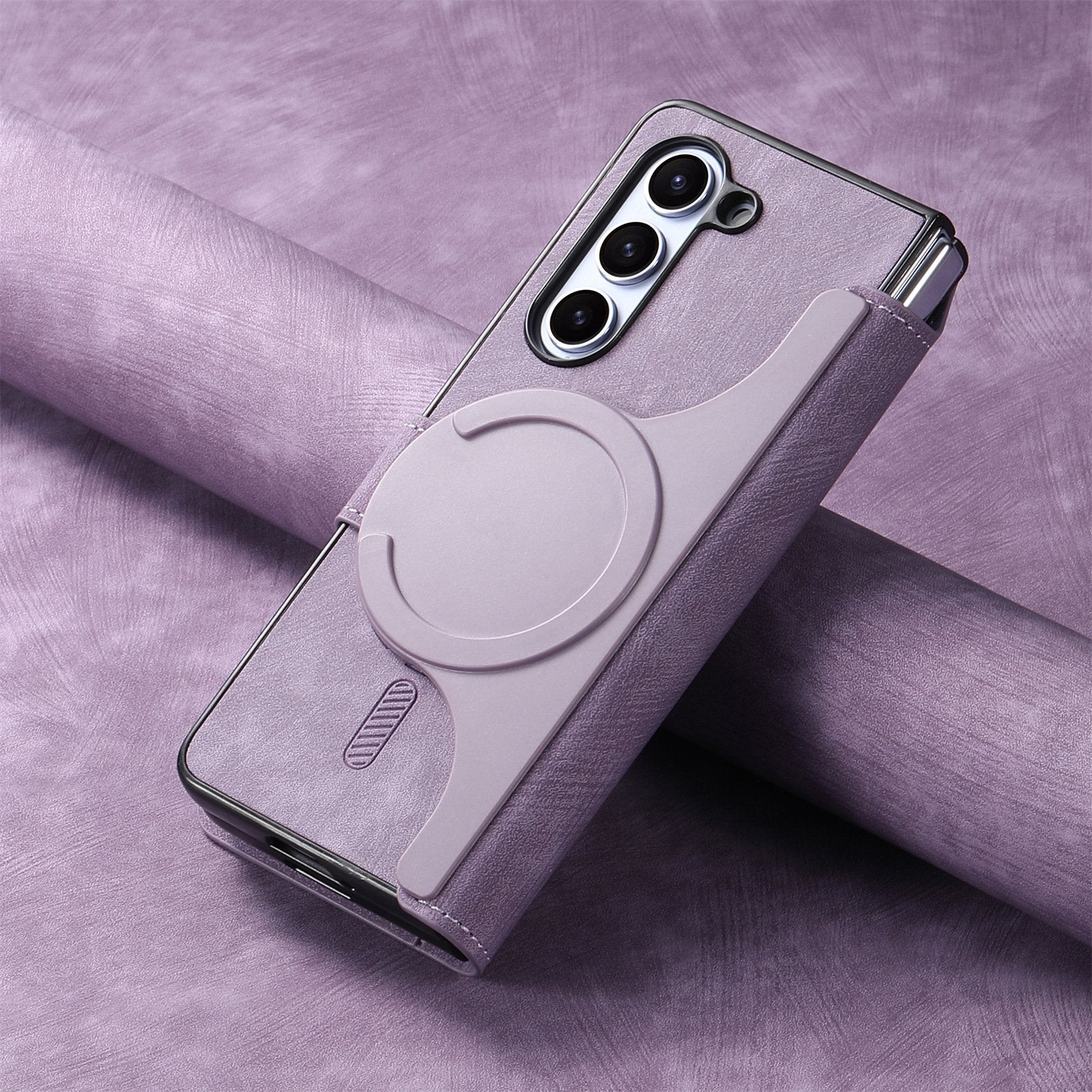 Mobile phone case suitable for Galaxy Z Fold 3/Galaxy Z Fold 4/Galaxy Z Fold 5/Galaxy Z Fold 6, full-cover anti-fall, magnetic separation, card insertion protective cover