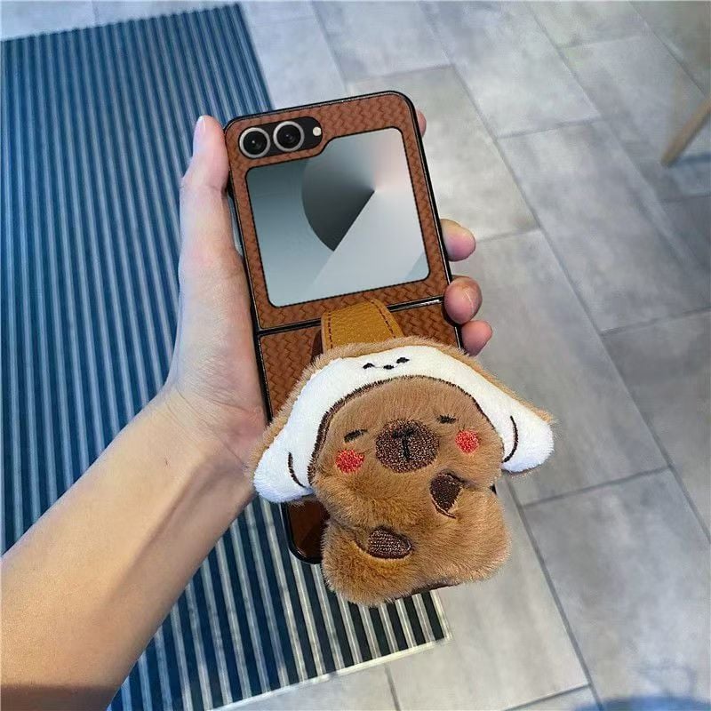 Capybara Wristband Phone Case for Galaxy Z Flip 3/Galaxy Z Flip 4/Galaxy Z Flip 5/Galaxy Z Flip 6