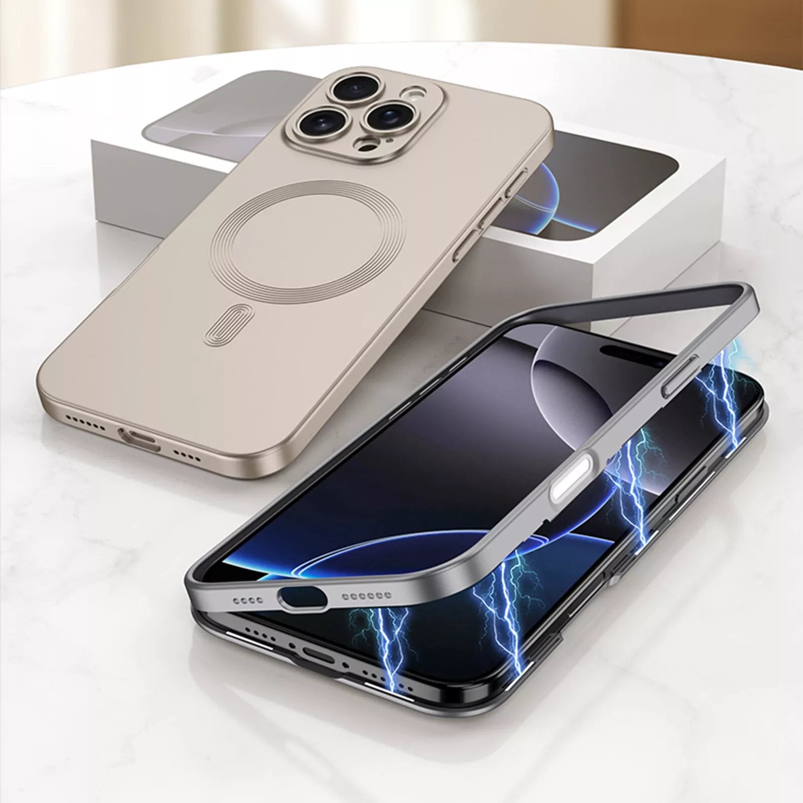 Suitable for Apple 15/16 series mobile phone case, magnetic two-in-one protective cover