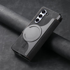 Mobile phone case suitable for Galaxy Z Fold 3/Galaxy Z Fold 4/Galaxy Z Fold 5/Galaxy Z Fold 6, full-cover anti-fall, magnetic separation, card insertion protective cover