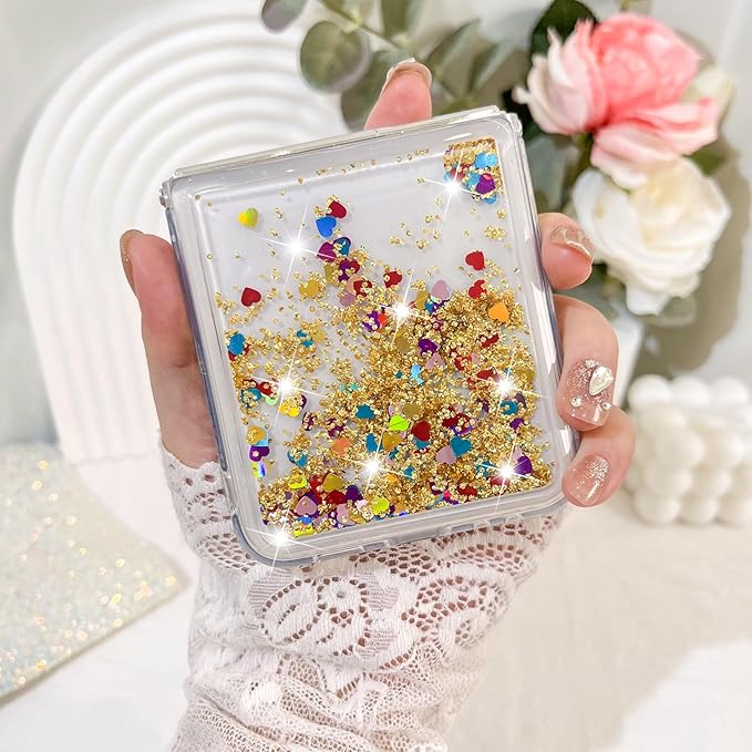 ✨📱Glitter Quicksand Phone Case For Galaxy Z Flip 3/Galaxy Z Flip 4/Galaxy Z Flip 5/Galaxy Z Flip 6
