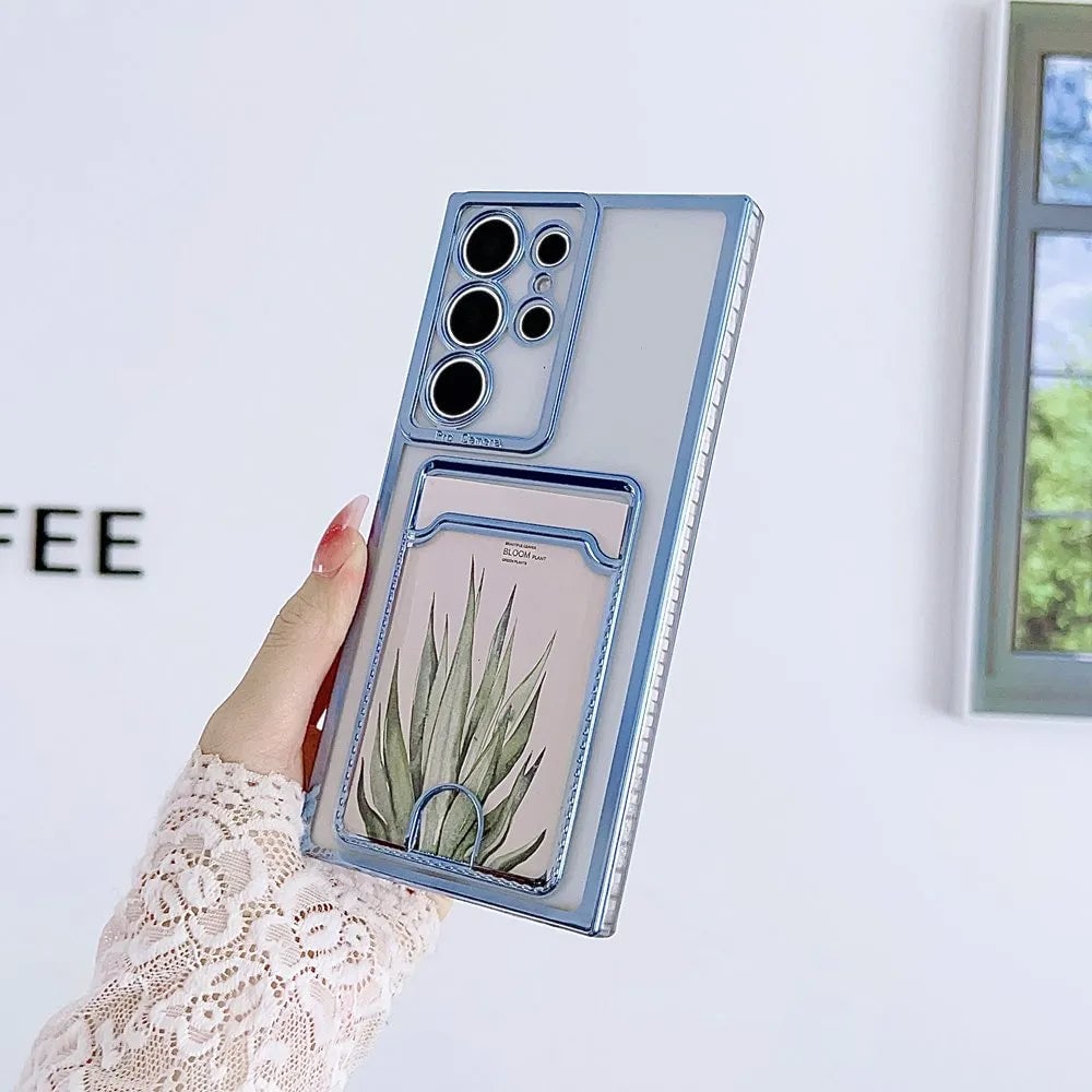 📱💳Transparent Card Holder Phone Case for Galaxy S24/S23/S22/S21 Series