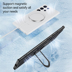 Invisible Pull Rod Stand Heat Dissipation Magnetic Mobile Phone Case For Samsung Galaxy S23 S24 Series
