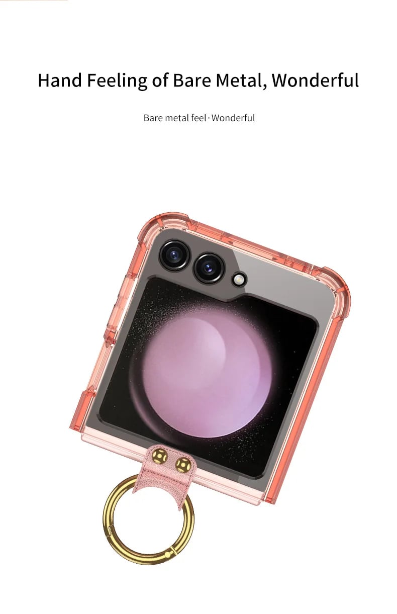 Galaxy Z Flip 5 and Galaxy Flip 6 | Transparent Ring Phone Case(Bring Pen)