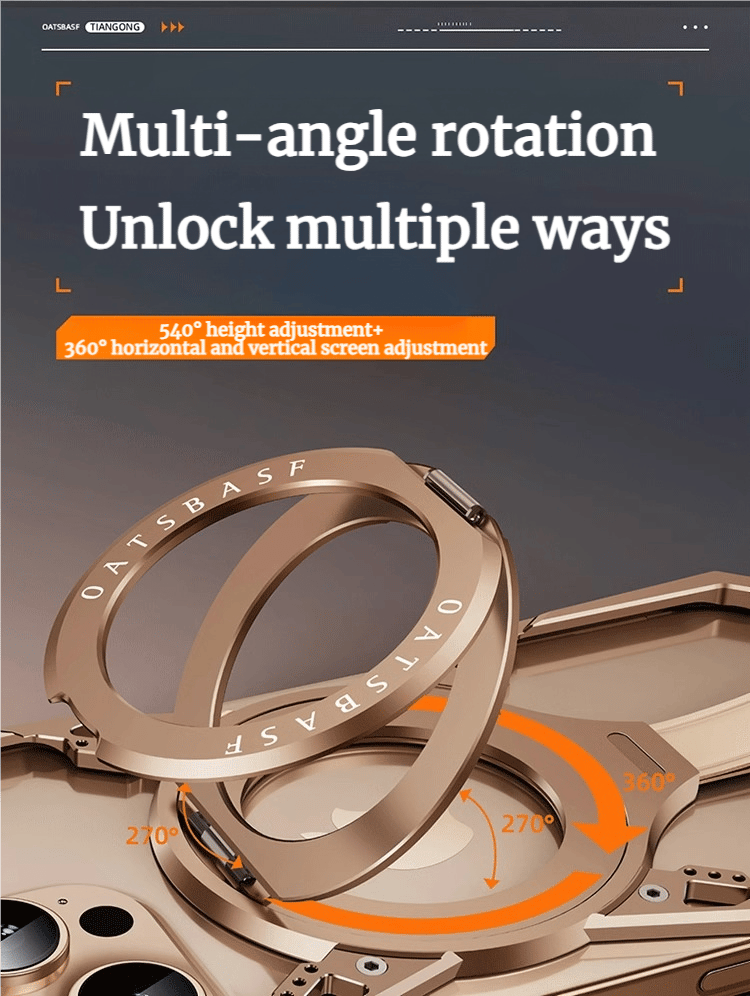 SentimentvalueTM Metal magnetic 360° Bracket Mobile Phone Case Suitable For iPhone 16 Pro/ iPhone 16 ProMax