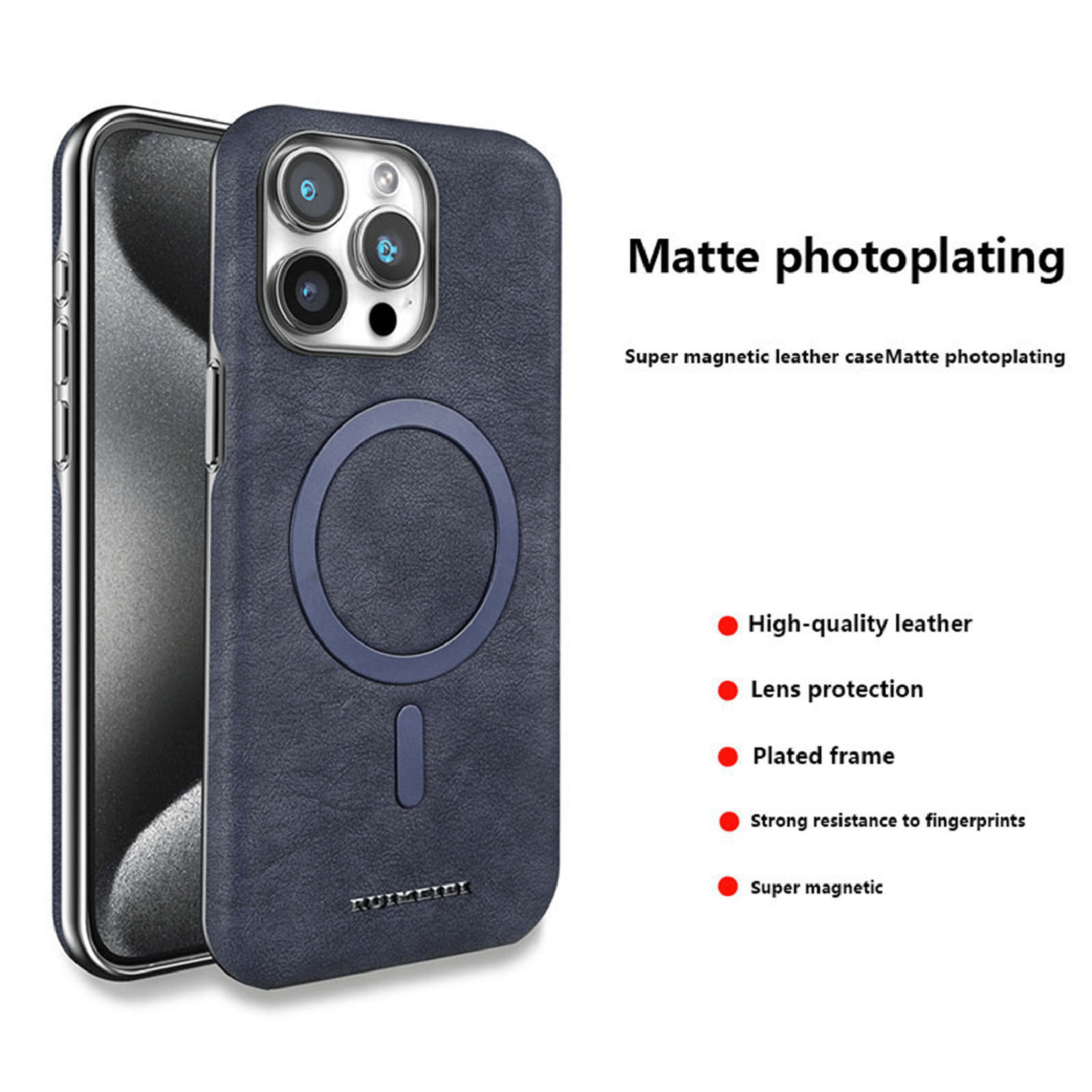 Matte Premium Leather iPhone Case
