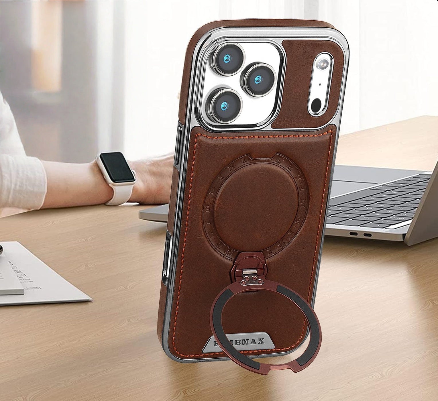 [17 Series Updated]Leather Magnetic Stand Case