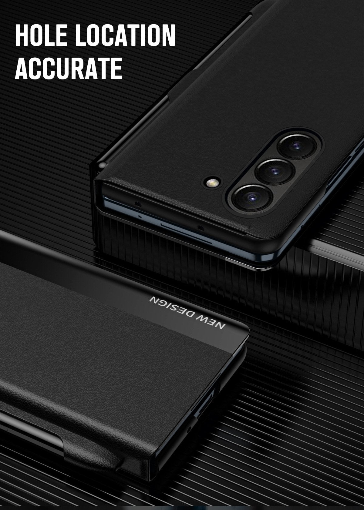 For Galaxy Z Fold 3/Galaxy Z Fold 4/Galaxy Z Fold 5/Galaxy Z Fold 6, the Flip Stand Case with Pen Slot