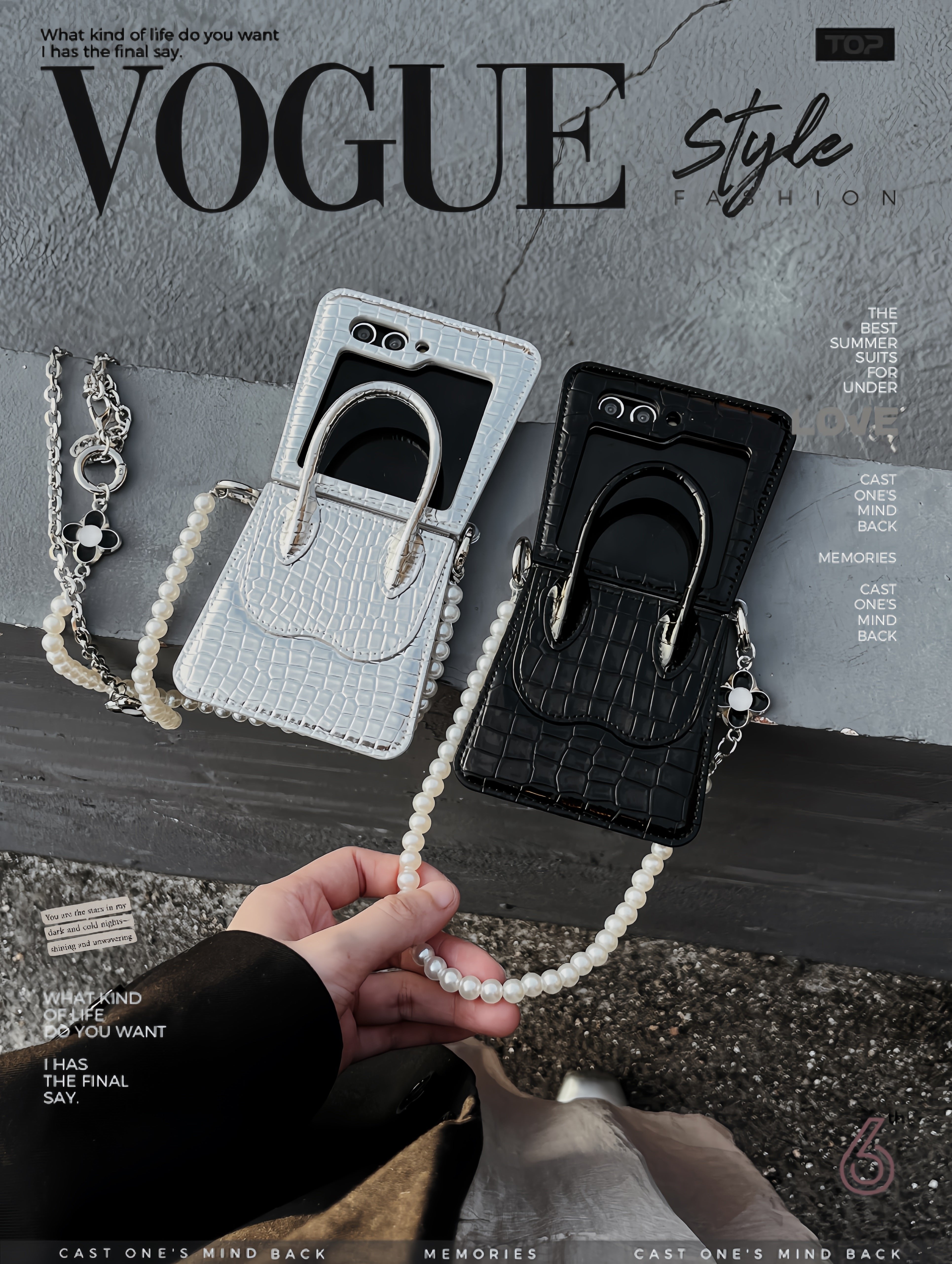 Crocodile pattern handbag style mobile phone case, suitable for Galaxy Z Flip 3/Galaxy Z Flip 4/Galaxy Z Flip 5/Galaxy Z Flip 6