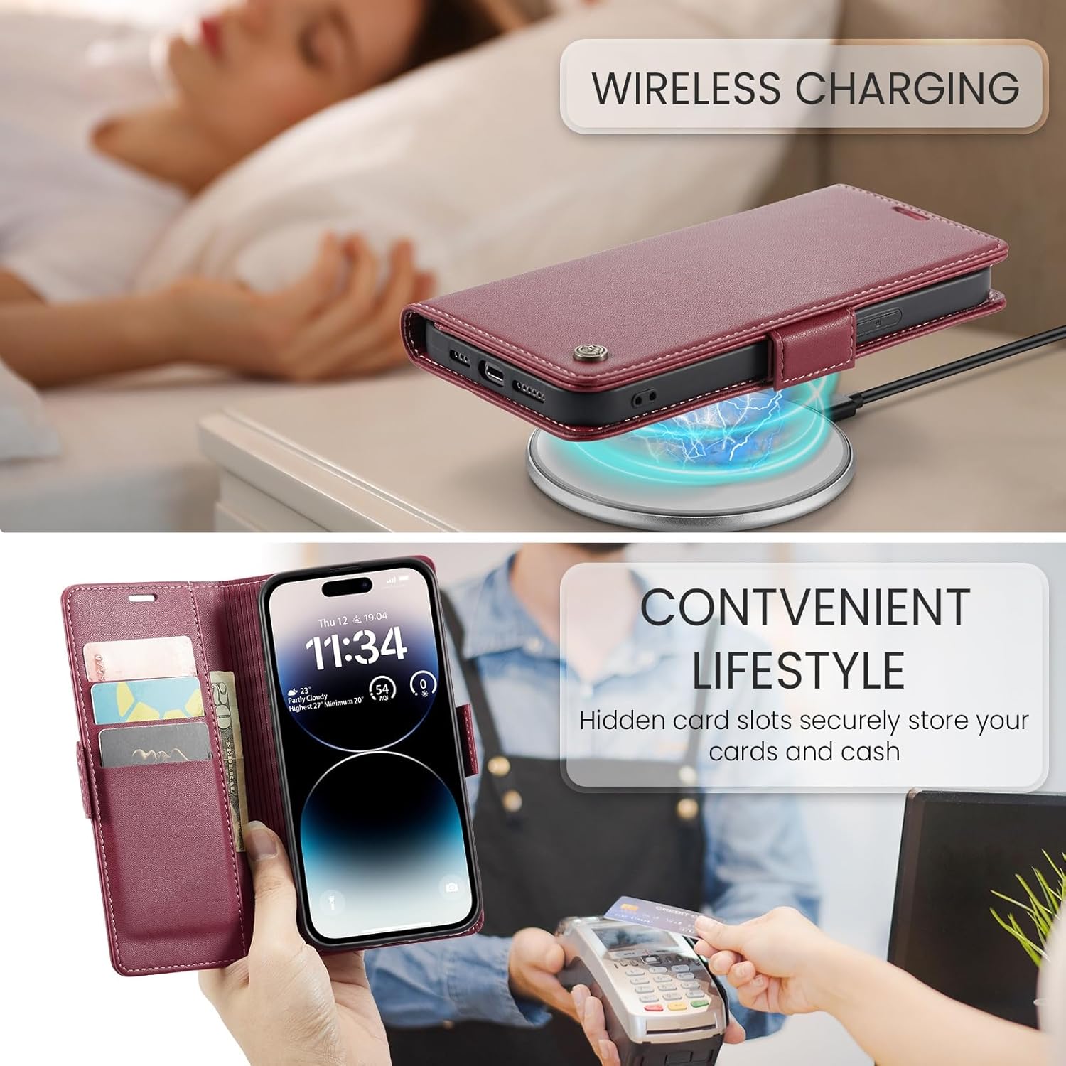 Anti-theft flip phone leather case for Samsung Galaxy S20/S21/S22/S23 series