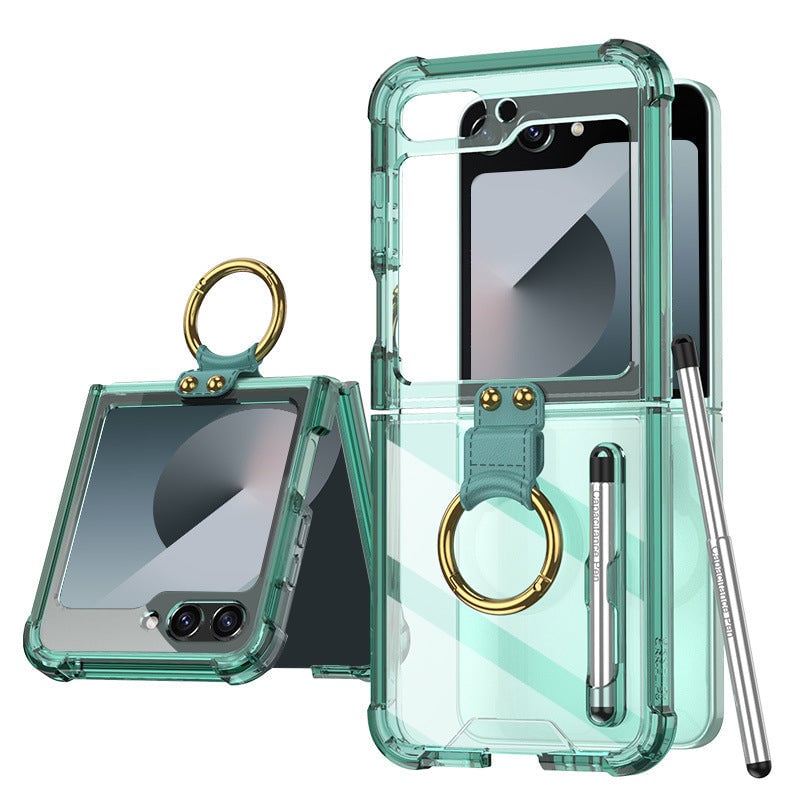 Galaxy Z Flip 5 and Galaxy Flip 6 | Transparent Ring Phone Case(Bring Pen)