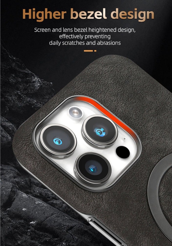 Matte Premium Leather iPhone Case