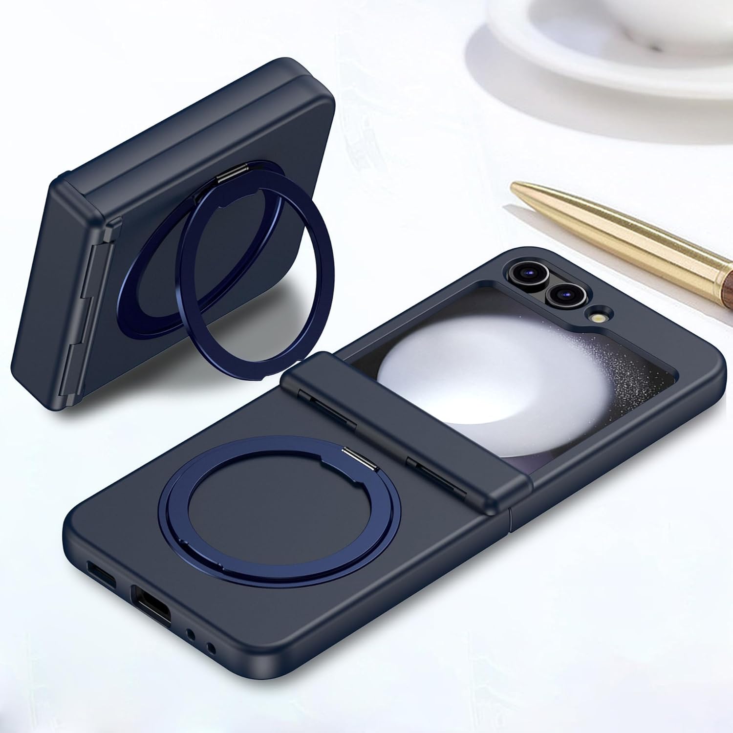 Full Coverage Hinge Shockproof Phone Case For Galaxy Z Flip 3/Galaxy Z Flip 4/Galaxy Z Flip 5/Galaxy Z Flip 6