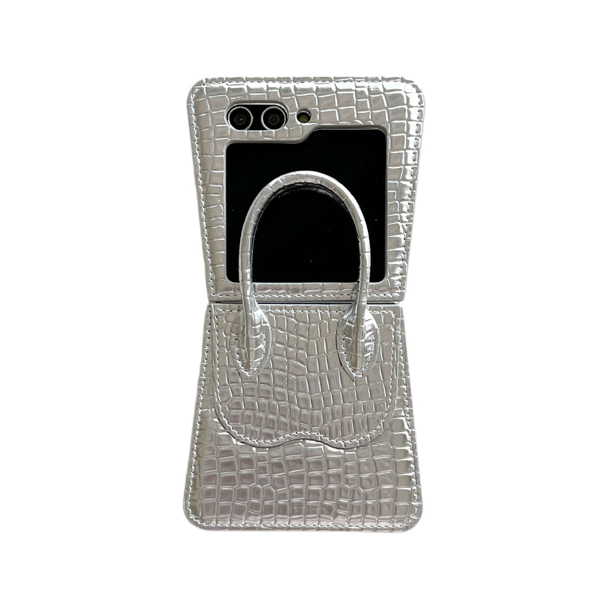 Crocodile pattern handbag style mobile phone case, suitable for Galaxy Z Flip 3/Galaxy Z Flip 4/Galaxy Z Flip 5/Galaxy Z Flip 6