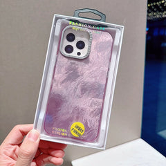 Rhinestone Mirror Frame Foil Texture Protective Case Compatible With iPhone 11/12/13/14/15/16 series