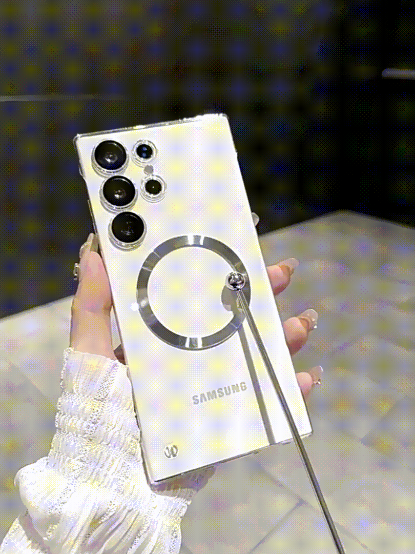 Transparent Ultra-Thin Electroplated Magnetic Case with Lens Film for Galaxy S22/S23/S24/S25 Series