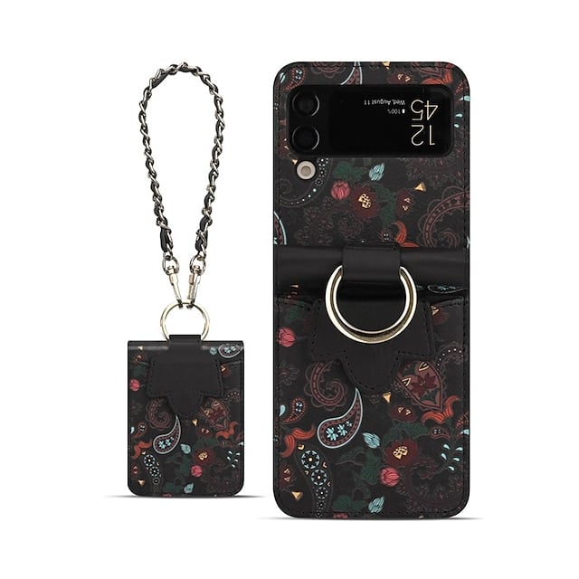 Totem foldable mobile phone leather case, suitable for Galaxy Z Flip 3/Galaxy Z Flip 4/Galaxy Z Flip 5/Galaxy Z Flip 6