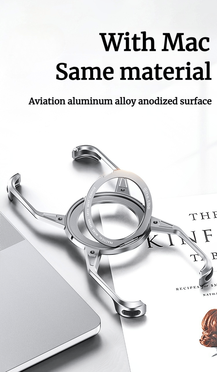 X-shaped Aluminum Alloy Hollow Rotating Magnetic Bracket Case For iPhone 16 Series