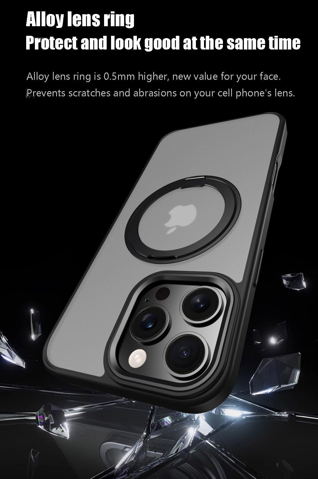 Applicable iphone16 case premium sense 360 magnetic rotating stand case pivot point cell phone case