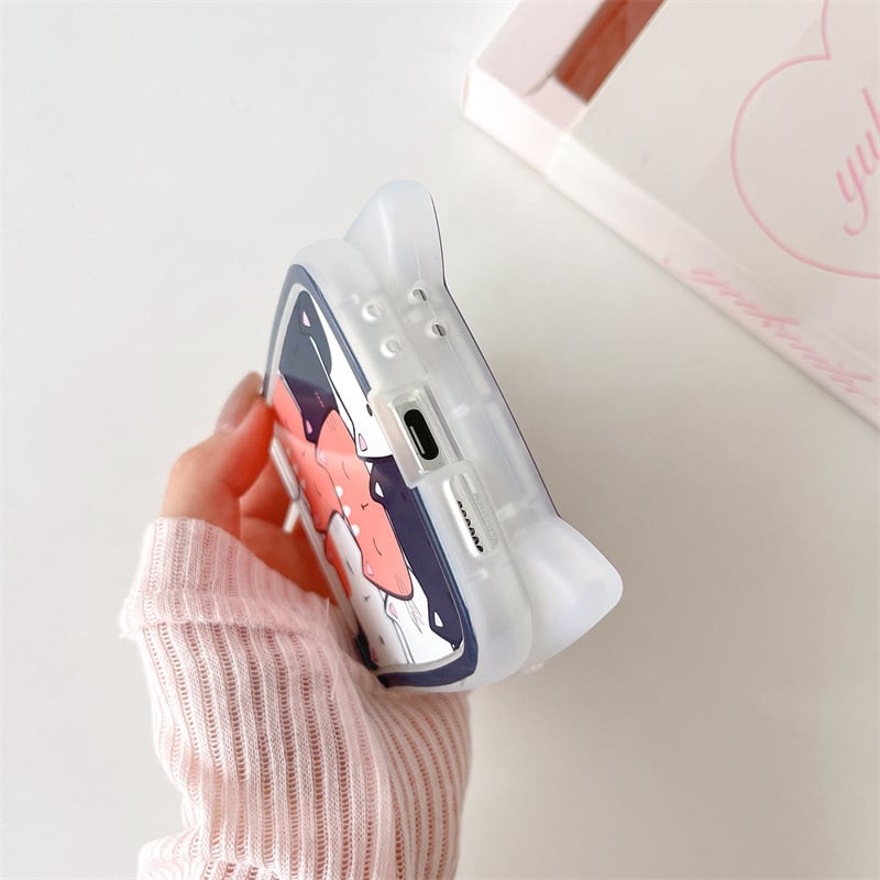 Stacking Cat Phone Case For Galaxy Z Flip 3/Galaxy Z Flip 4/Galaxy Z Flip 5/Galaxy Z Flip 6