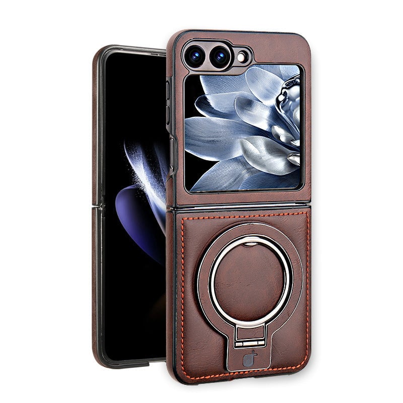 SentimentvalueTM Magnetic Bracket Leather Case For Galaxy Z Flip 7/6/5/4/3