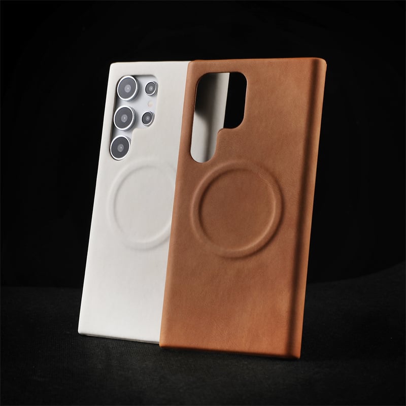 Leather Magnetic Ultra-thin Sweat-proof Phone Case For Samsung Galaxy S23 S24 Ultra