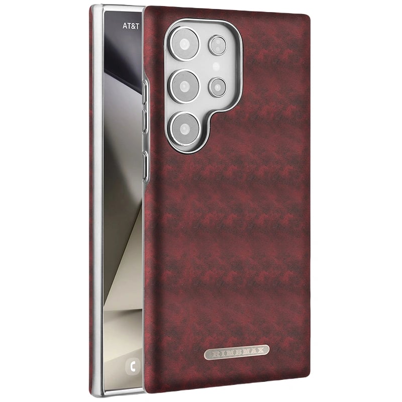 High-end Wax Pattern Business Anti-fall Leather Case With Built-in Magnetic Suction For Samsung Galaxy S25 S24 S23 Series