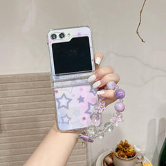 Rendered purple star phone case for Galaxy Z Flip 3/Galaxy Z Flip 4/Galaxy Z Flip 5/Galaxy Z Flip 6