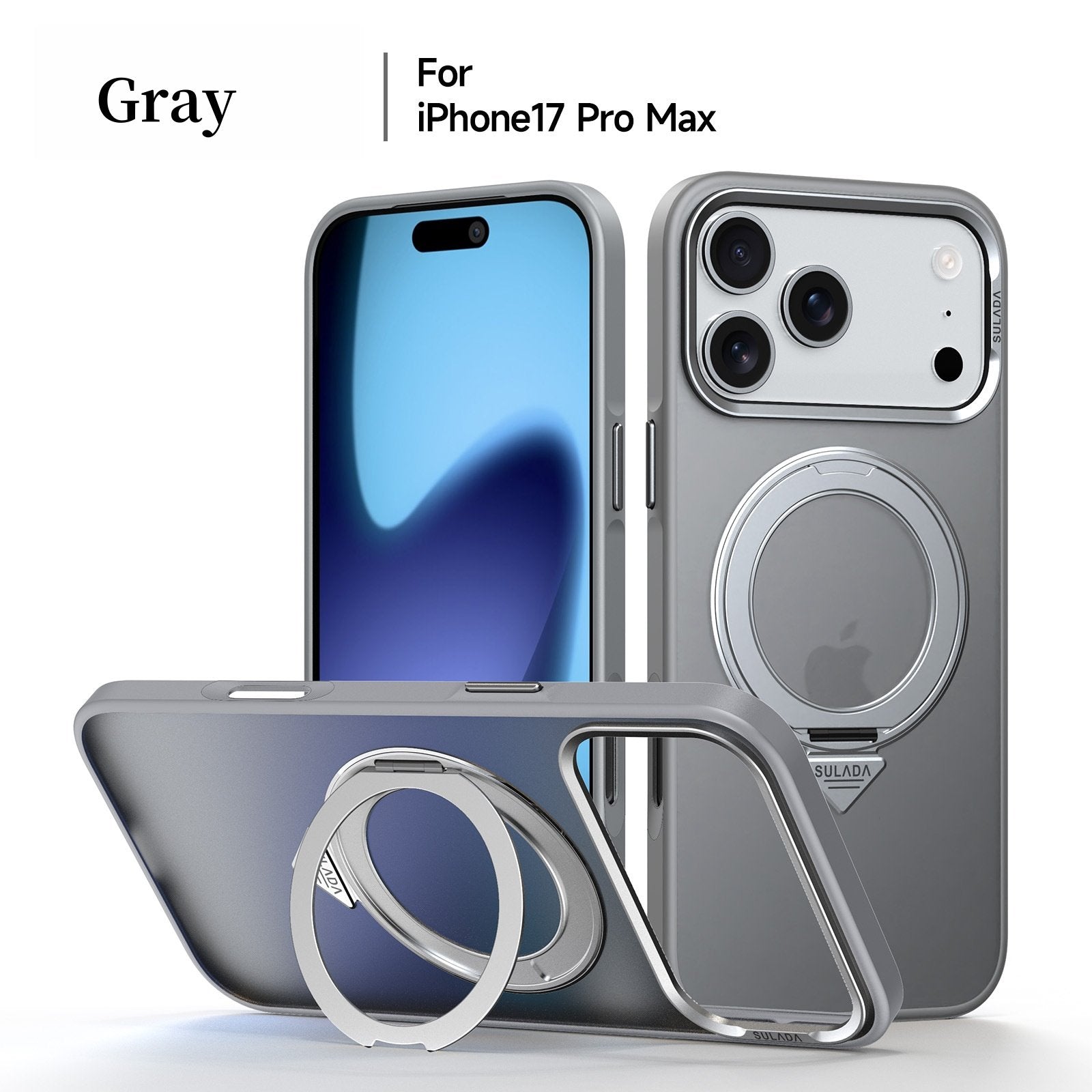 [Made for iPhone 17 Series]Skin-friendly 360° rotating stand case for iPhone 17 series