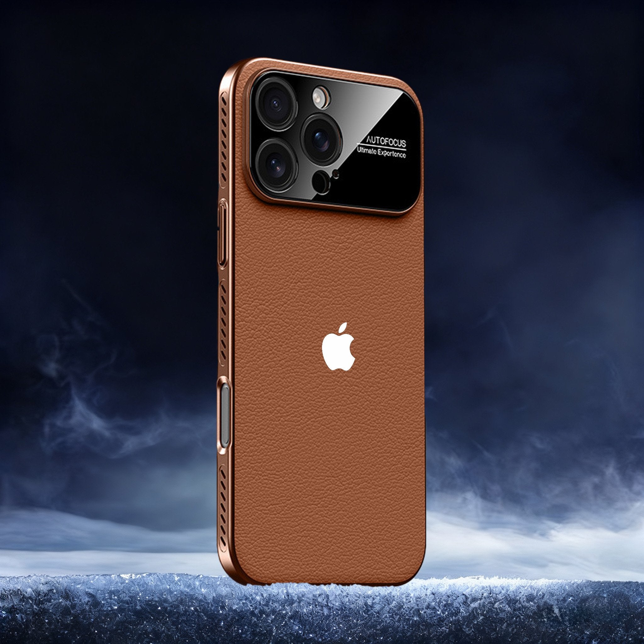 Vegan leather large-view window heat dissipation magnetic case for iPhone 17 Pro Max